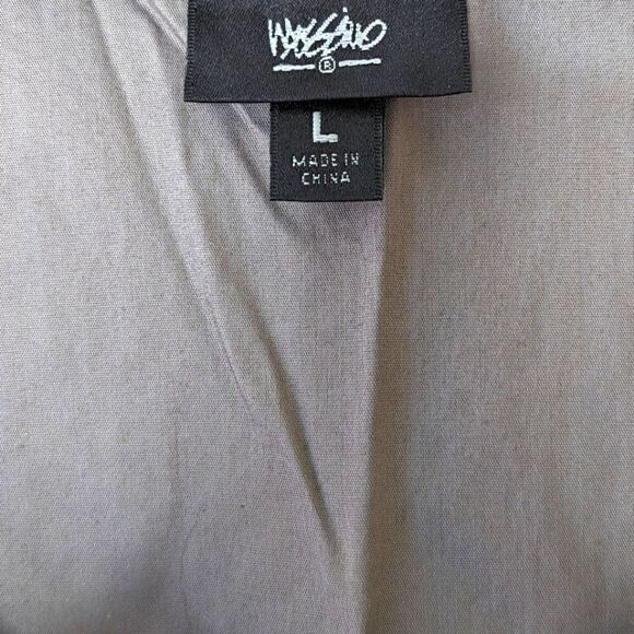 Mossimo Grey Green Stretch Cotton Pleated Trim Sleeveless Tank Top size L - Picture 9 of 10